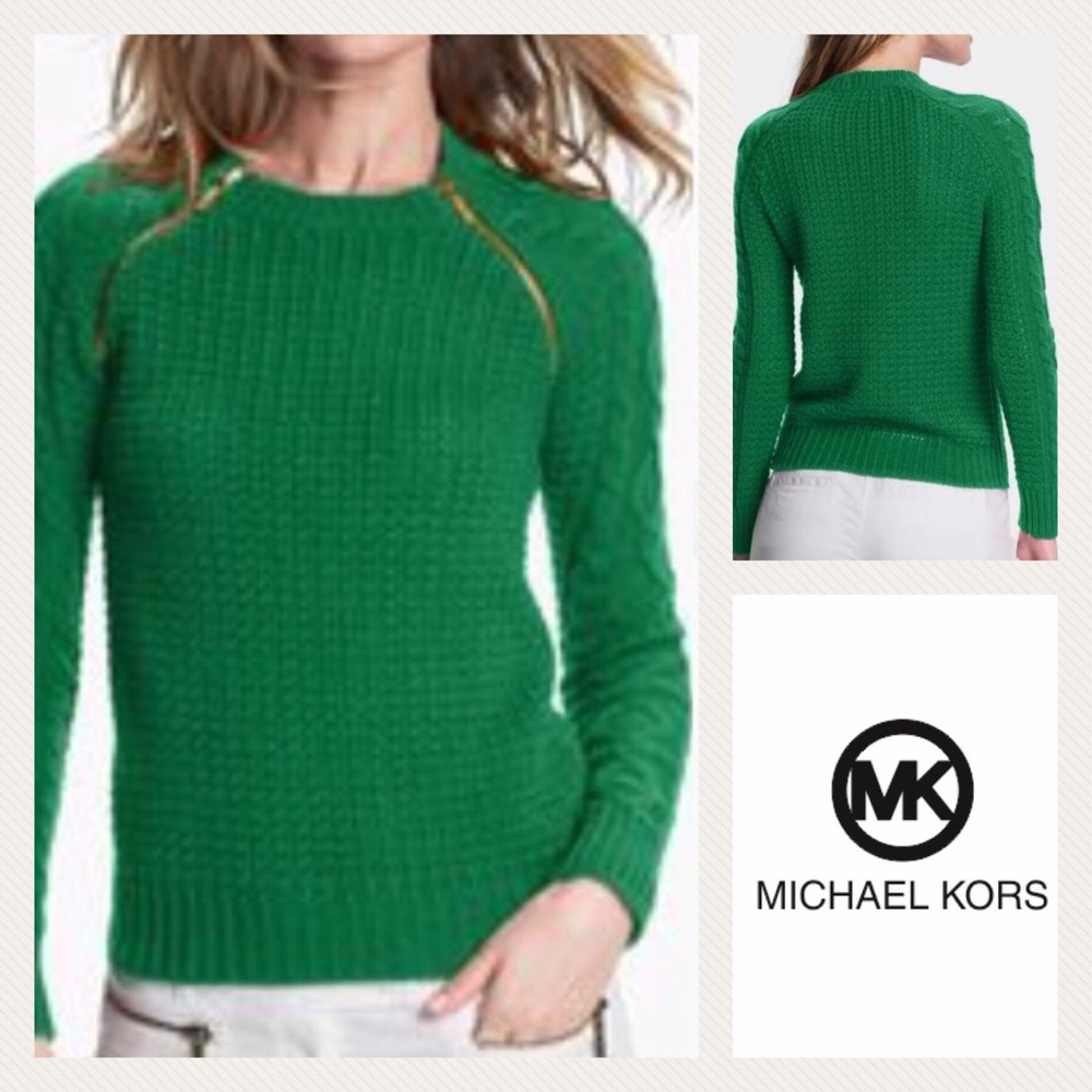 MICHAEL BY MICHAEL KORS DOUBLE ZIPPER SWEATER